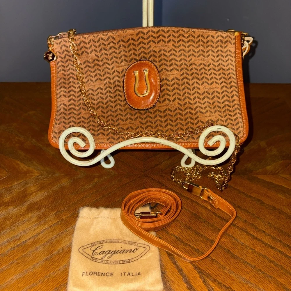 Caggiano Vintage Suede Shoulder Bag
